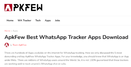 APKfew WhatsApp Tracker - Pro APK Download, Features, and More