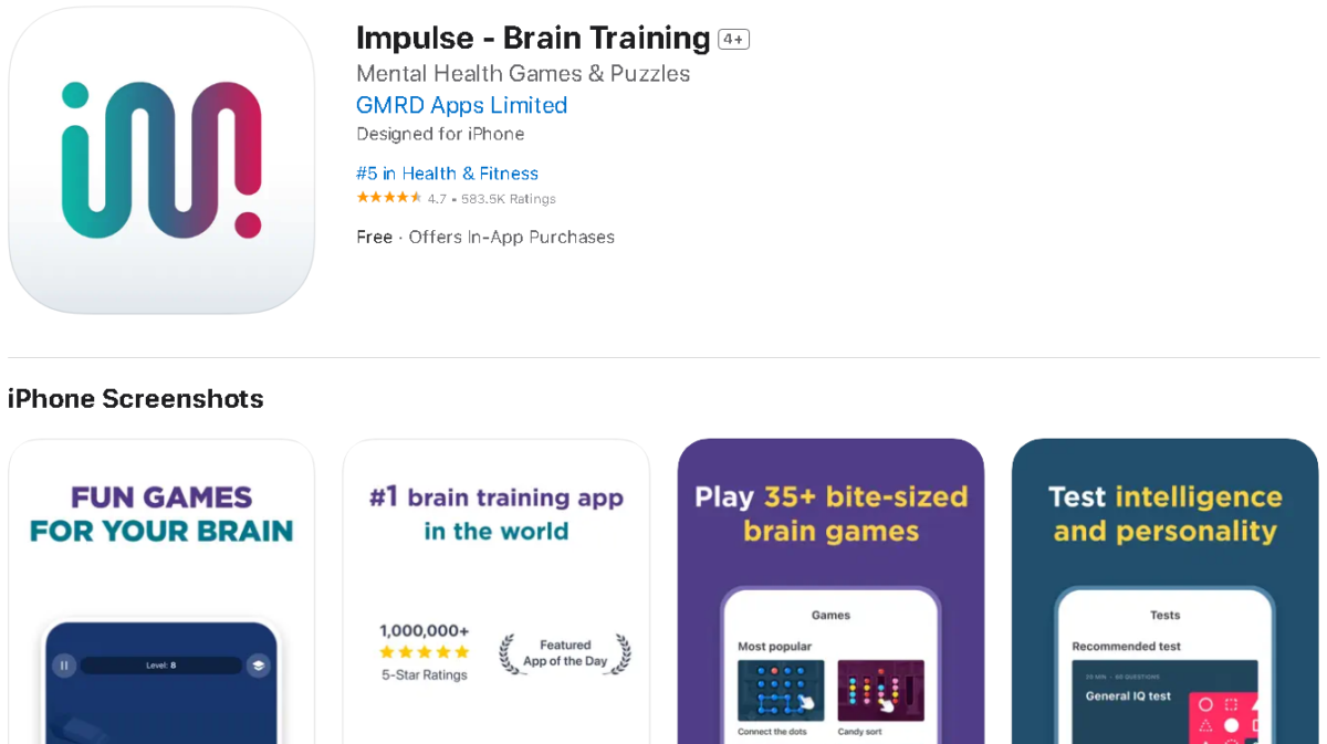 Impulse Brain Training App Review